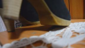 botine cu toc lat