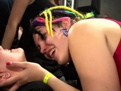 Lesbos are oozing every other and after gets fuck by waiters