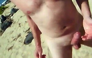 Big Dick Beach Handjob