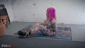Struggling, rope, spanking 4K