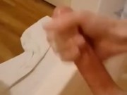 Straight Boy Jerks Off In Shower and Bust Huge Cum Load