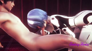 Rei Ayanami Gets Stretched By Shinji While Cum Floods the Cockpit