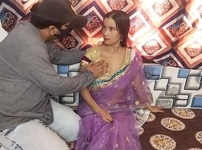 Indian Wife In Saree Stripping Naked For Romantic Night Sex