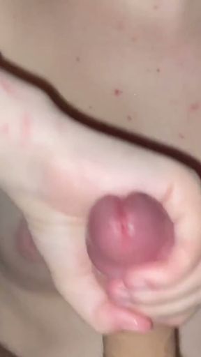 At Christmas and New Year, my Stepsister gives me a Handjob as a gift   Clip 1