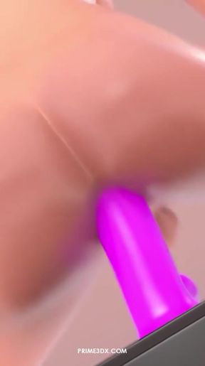 Futa Chick Jerking Off her HUGE Cock at Prime3DX