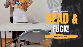 READ AND FUCK - My secretary reading a book for me while i fuck her