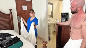 Busty Latina maid gets fucked doggystyle for extra tip