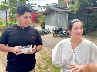 While doing a market in the street, they unintentionally fell into our yards.