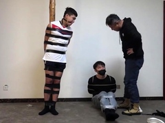 Amazing hot gay group sex scene in a warehouse