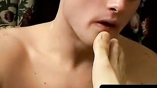 ToesXXX.com - Devin's hot gay fantasy fulfilled by hungry guys