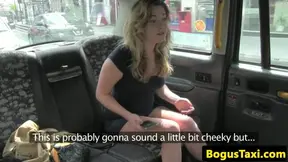 Ballsucking british babe facialized by cabbie