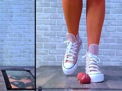 Ambers CBT - Smushing His Cock and Balls Under My Pink