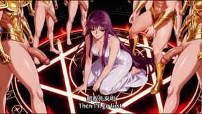 Saint Seiya: Athena vs 12 Gold Saints Gangbang, sex in the swimming pool, blowjob, ASMR,3P,Train,Doggy Style,
