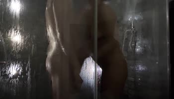 ManMaxCum's Step Sibling Shower Surprise: Petite Brunette Steamy Sex