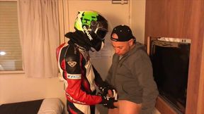 Fucked by a straight by motorbike in hotel