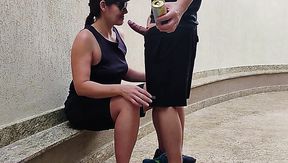Tomboy lesbian tastes cock and takes it for the very first time
