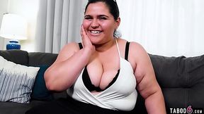 Curvy career counselor Karla Lane catches pervy stare at her huge tits