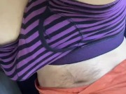 Desperate cum after not wanking for 24 hrs, big cock jerked to cumshot by horny married straight guy