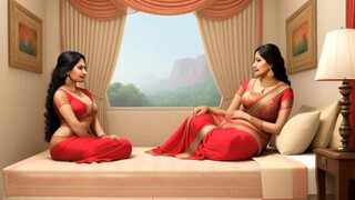 Bap milk on udders of bhabhi