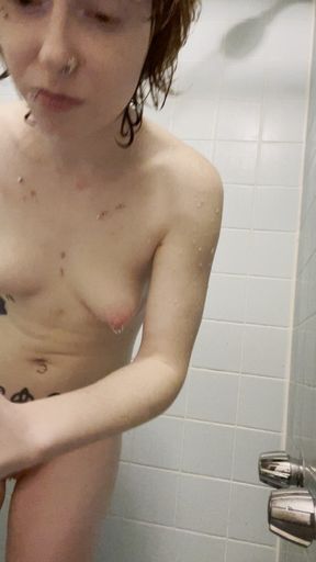 Watch me shave my massive bush, my armpits and my ass. It took 2 razor blades to tear through that bush but I was finally able to get through it