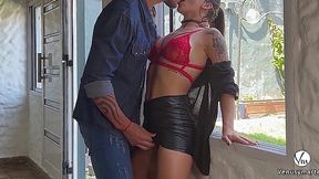 Hot realtor bends over her desk after I pop by to sign papers—now she’s signing with my cock instead