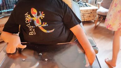 Handicapped man in wheelchair gets a blowjob by his friendly neighbor milf