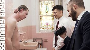 Elder Packer and Elder Rim banging in the bathroom