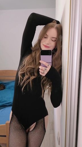 Big cock surprise in pantyhose