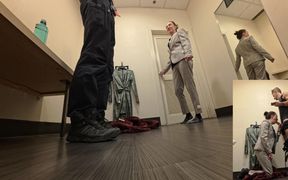 Shopping Day. Manager Girl R.sky Blowjob in Fitting Room with 8 Inch Dick. Cum in Mouth