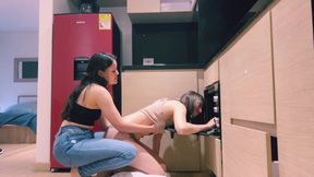 She Got Into The Kitchen And Her Ass Turned Me On!