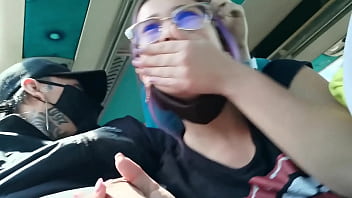 Public freak fest: sloppy jizz-covered blowjobs and hardcore bashing on a bus ride.