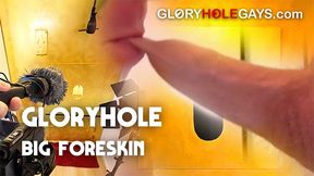 While I’m inhaling him at the gloryhole, his thoughts drift to his wifey. But his bod takes over – an