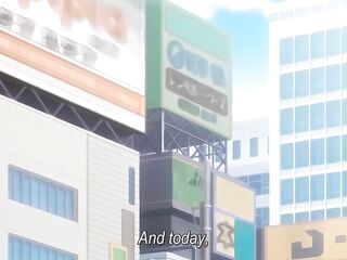 Breasty anime teen bangs her step brother in the public shower