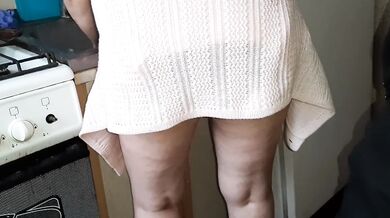 We fucked in our neighbor's kitchen while she made us coffee - Lesbian_illusion