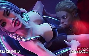 Scifi futa girls animation with toys