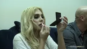 Busty blonde surprised by big thick dick