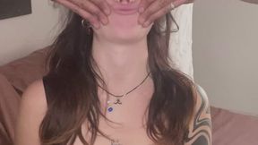 My boyfriend grabs my face from behind and makes me do funny faces (-)