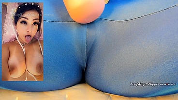Chun Li cosplay big ass latina playing with her hitachi vibrator until reaches the orgasm and squirt in her panties PUSSY FUCKING