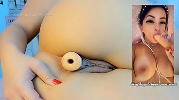 Chun Li cosplay big ass latina playing with her hitachi vibrator until reaches the orgasm and squirt in her panties PUSSY FUCKING
