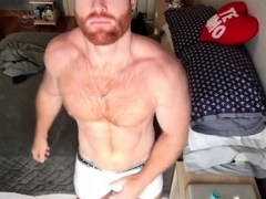 Ginger Hunk Seth Forena Bed Jerks his Cock Until He Cums