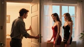Threesome with two ballerinas