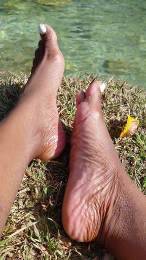 Foot Play by the River