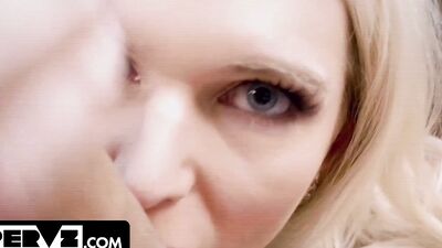 Dirty Blonde MILF Eats the Principal’s Ass and Lets Him Ram Her Pussy Hard