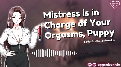 Femdom Mistress Destroys Puppy With JOI Begging Rules