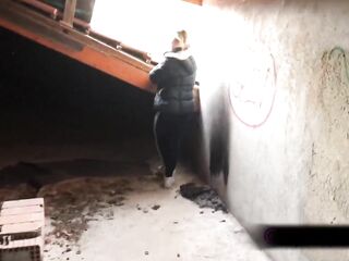 Sexually excited Wife Luna Takes Intensive Anal in Abandoned Abode - Outdoor POV Real Pair