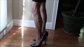 Lilly, her granny legs, the stilettos, her veins and muscles