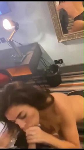 Hot Latina trans girl enjoys a homemade blowjob