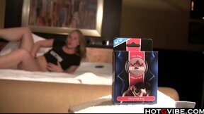 Saucy Sexy Girl Stimulates Her Puss With Fingers & A Crafty Toy