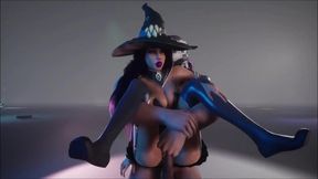 Little witch blowjob lifted and prone bone