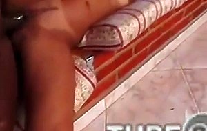 Petite lover tart for a busty black Tgirl